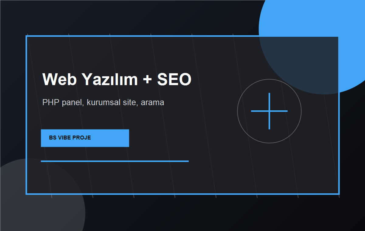 Kurumsal web sitesi ve PHP panel yazılımı